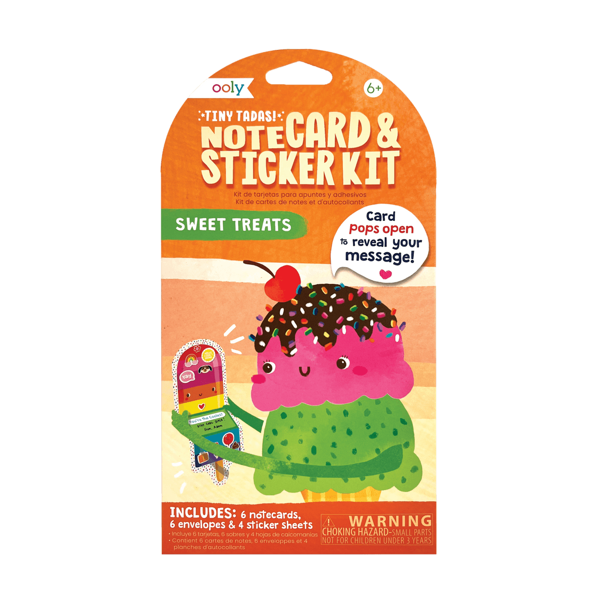 Tiny Tadas! Notecard + Stickers - Sweet Treats