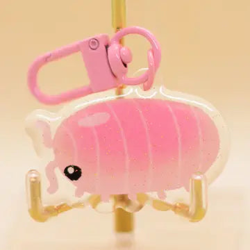 Cherry Blossom Isopod Keychain