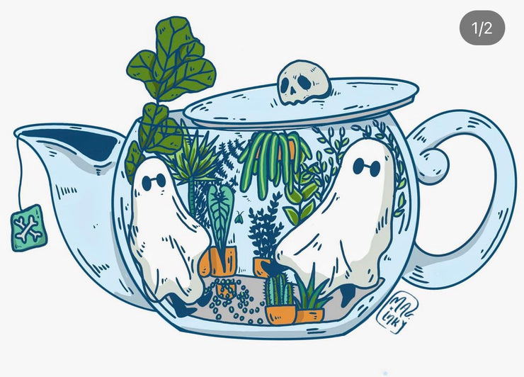 Teapot Ghost Stickers
