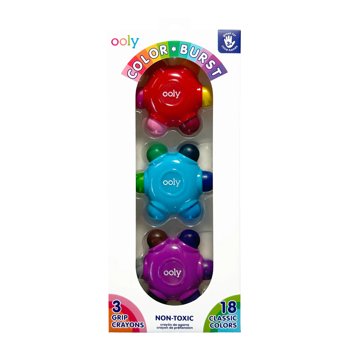 Color Burst Grip Crayons - Set of 3