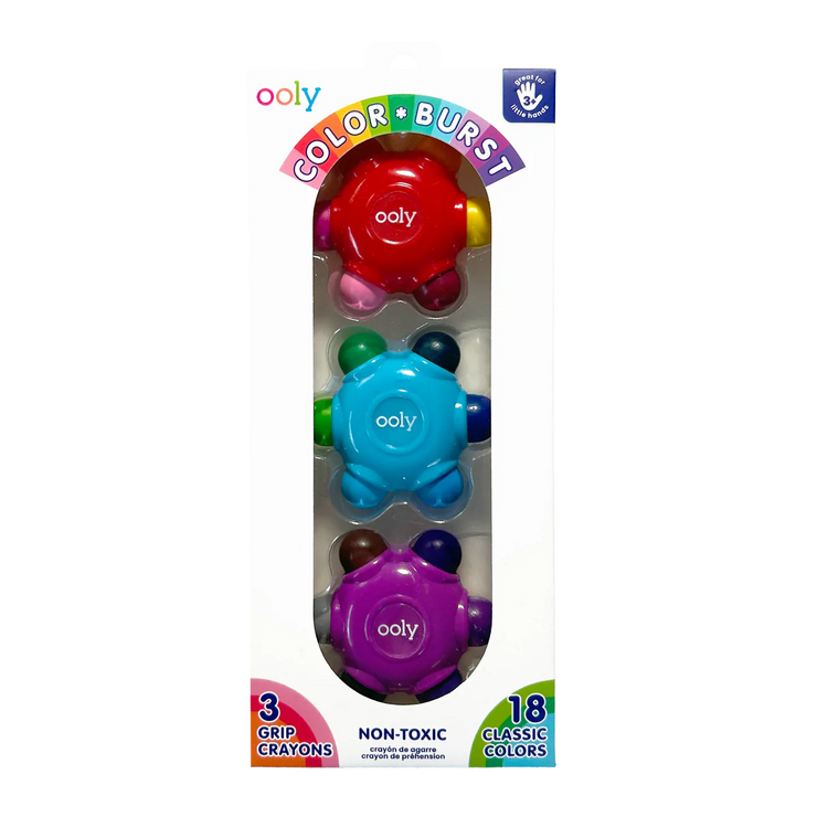 Color Burst Grip Crayons - Set of 3