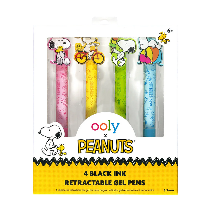 Ooly X Peanuts - Black Ink Retractable Gel Pens