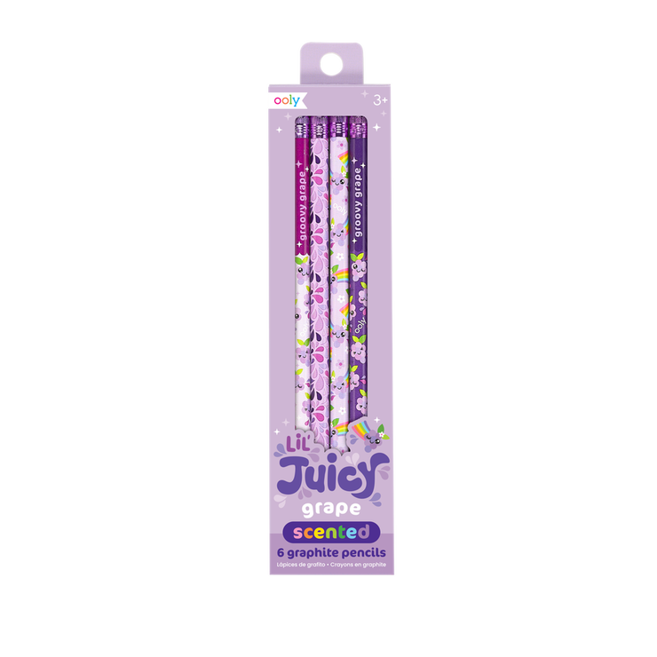 Lil Juicy Scented (Grape) Graphite Pencils - Set of 6