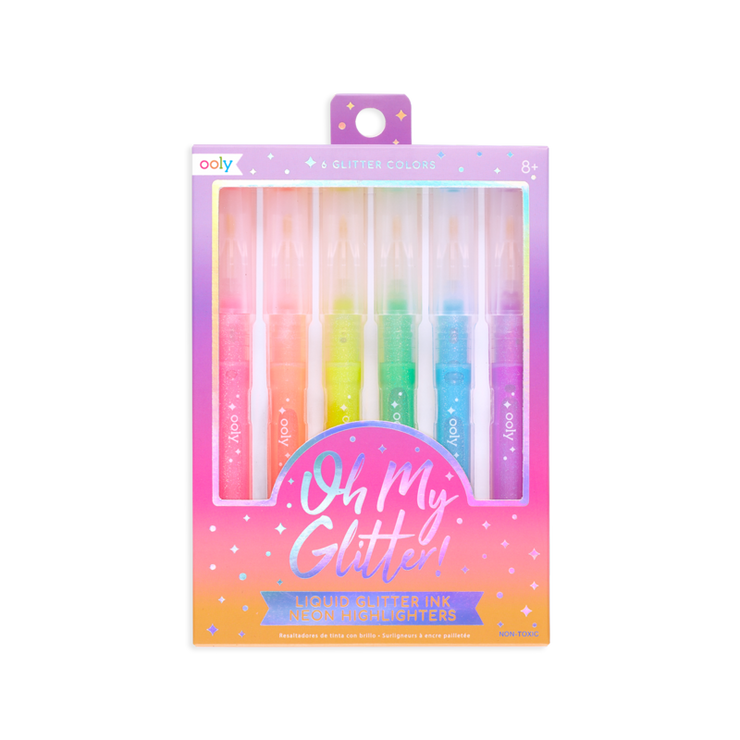 Oh My Glitter! Neon Highlighters - Set of 6