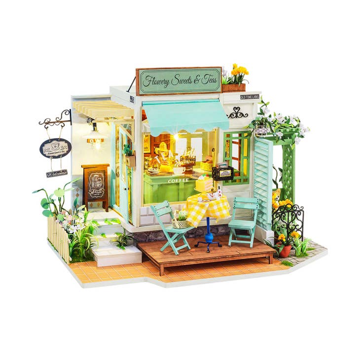 DIY Miniature House Kit: Flowery Sweets and Teas