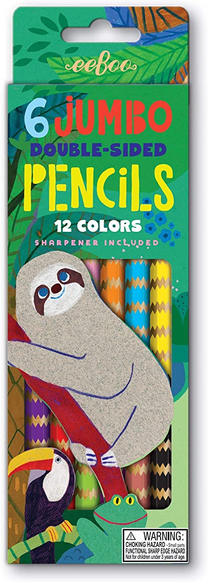 Sloth Jumbo Double-Sided Colored Pencils