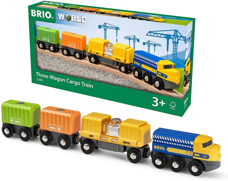 Three-Wagon Cargo Train