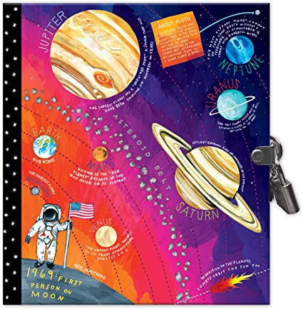 Space Adventure Glow in the Dark Locked Journal