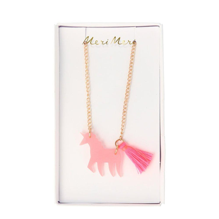 Unicorn With Tassel Necklace