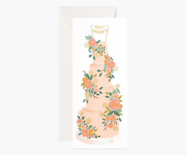 Best Wishes - Long Wedding Card