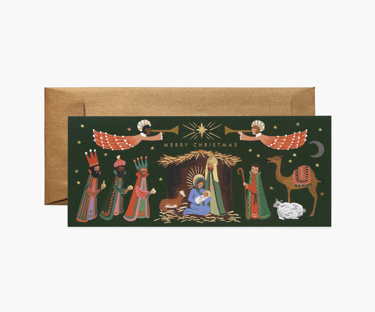 Nativity Holiday - Long Greeting Card