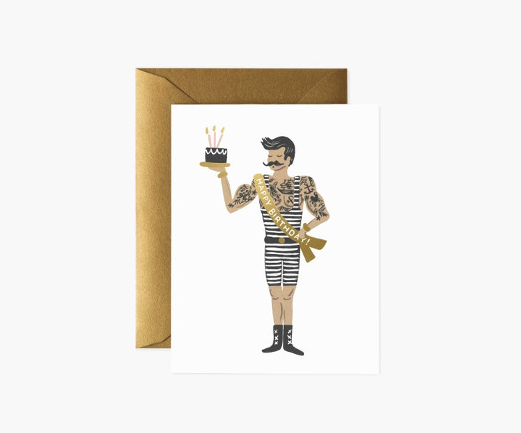 Strongman Birthday - Greeting Card