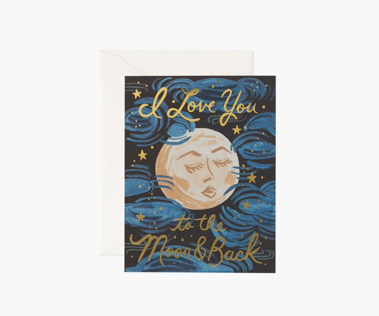 Moon & Back - Greeting Card