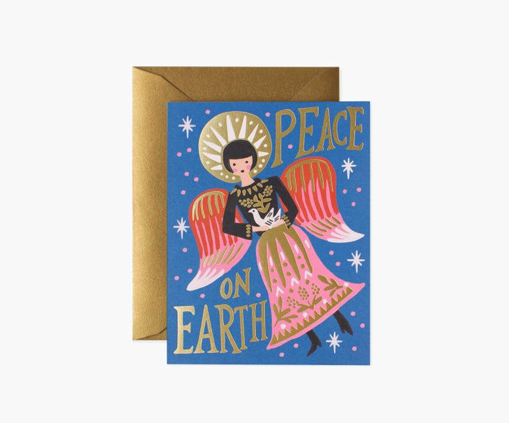 Peace on Earth Angel Holiday - Greeting Card