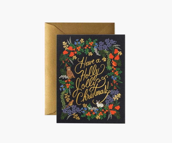 Holly Jolly Christmas Holiday - Greeting Card, box of eight